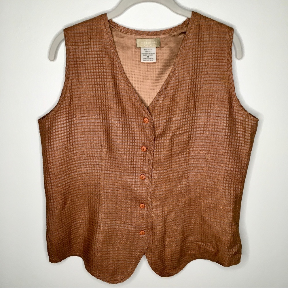 The Territory Ahead Checkered Weave Silk Vest